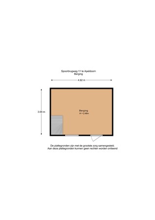 Floorplan - Spoorbrugweg 11, 7321 BL Apeldoorn